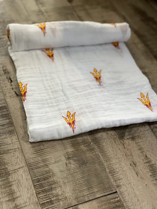 Three Little Anchors College Swaddle Blanket - Arizona State Sun Devils - TLAASU100