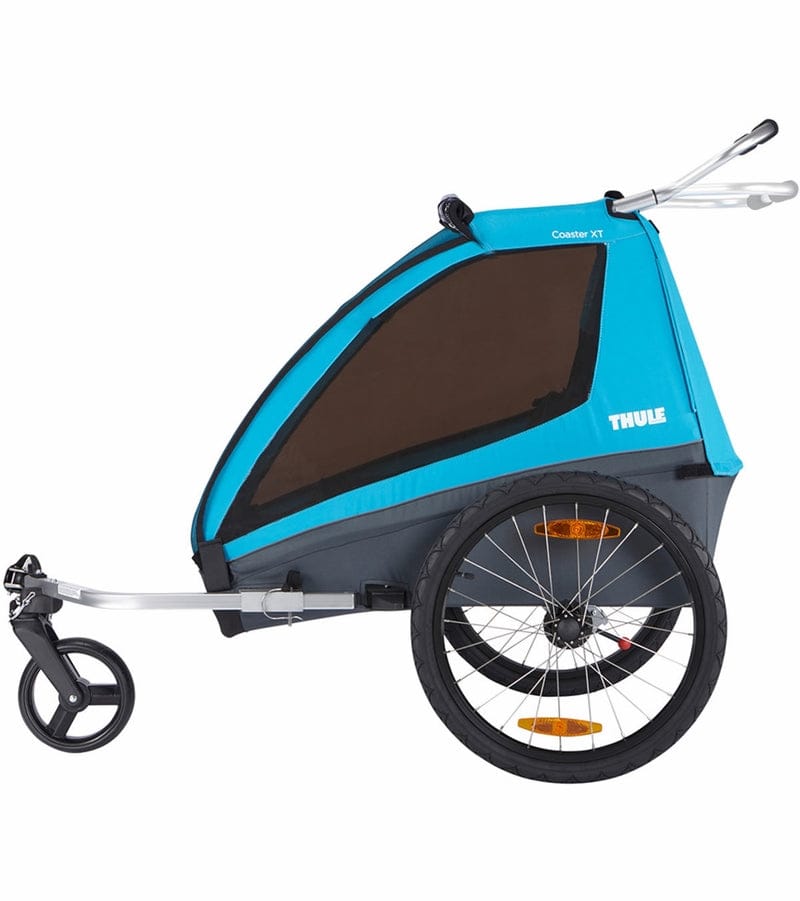 Thule Coaster XT Bicycle Trailer + Rain Cover Bundle - Blue