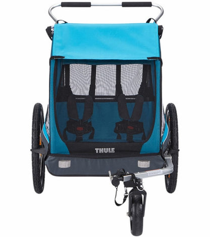 Thule Coaster XT Bicycle Trailer + Rain Cover Bundle - Blue