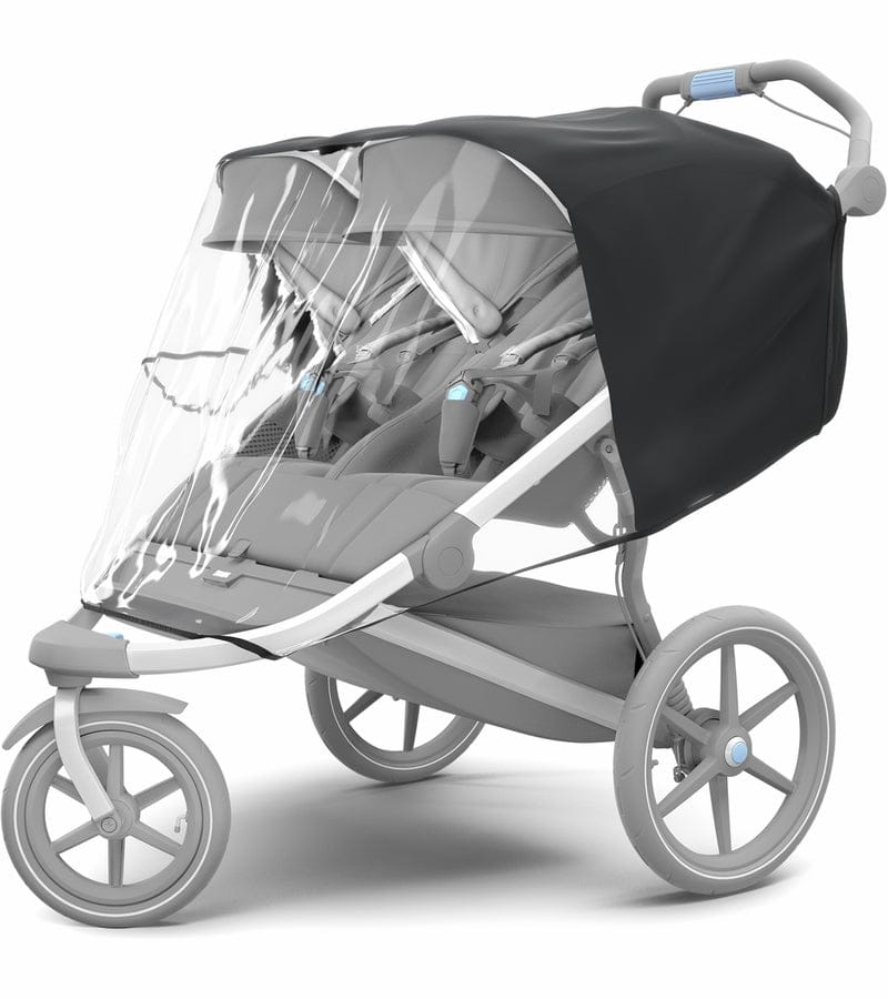 Thule Urban Glide 2 Double Jogging Stroller + Essentials Bundle - Jet Black