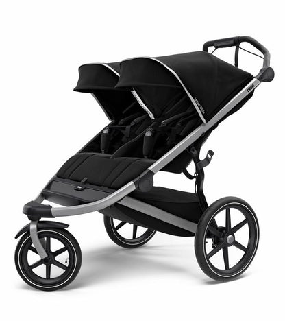 Thule Urban Glide 2 Double Jogging Stroller + Essentials Bundle - Jet Black
