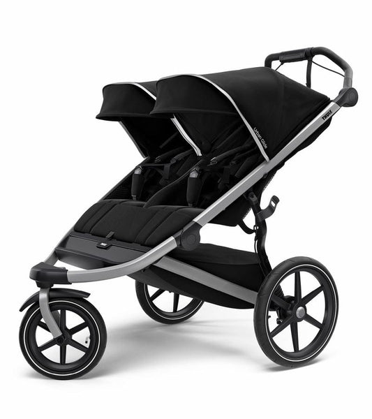 Thule Urban Glide 2 Double Jogging Stroller + Essentials Bundle - Jet Black