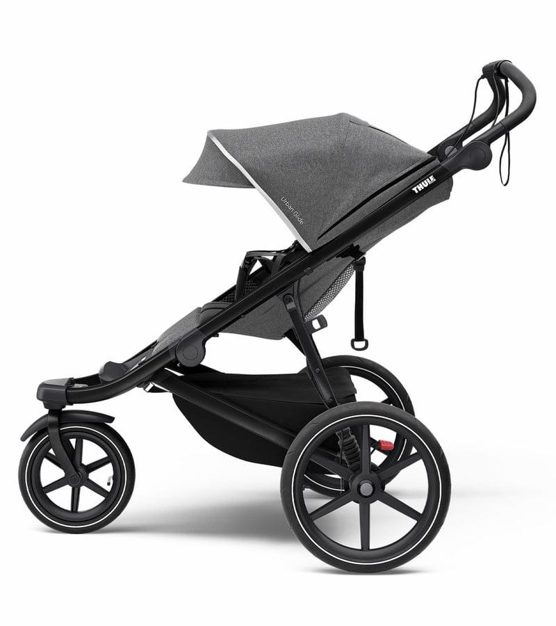 Thule Urban Glide 2 Single Jogging Stroller + Seat Liner + Organizer Sport Bundle - Grey Melange