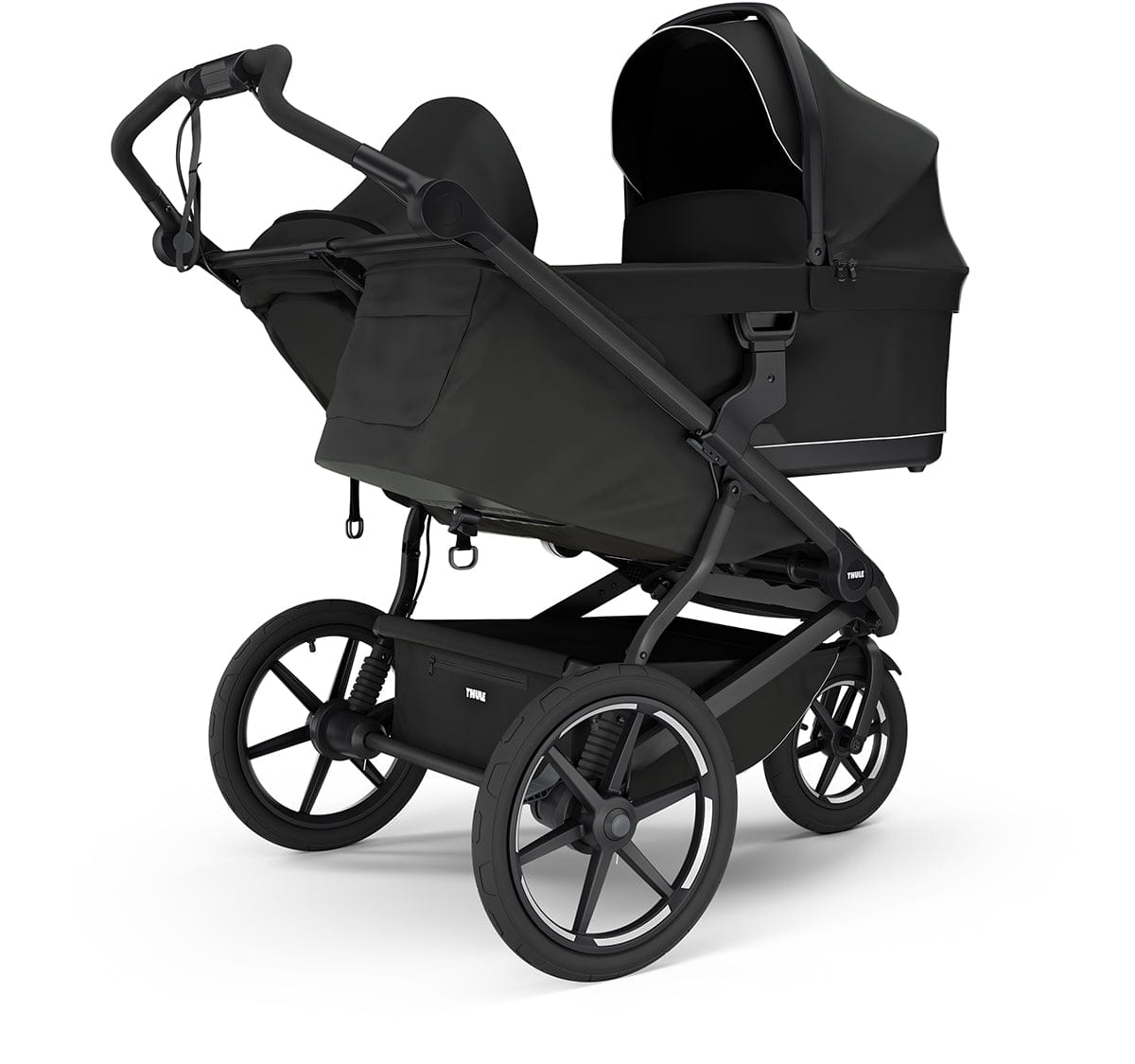 thule urban glide sport stroller Thule Urban Glide 3 Double Jogging Stroller with NON-Magnetic Buckle+ Bassinet Bundle