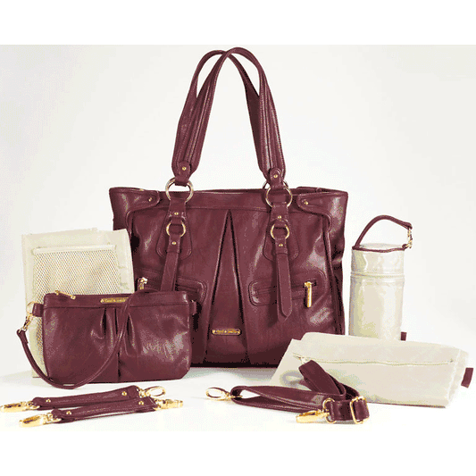 Timi & Leslie Dawn Diaper Bag in Burgundy - TL-218-01BU