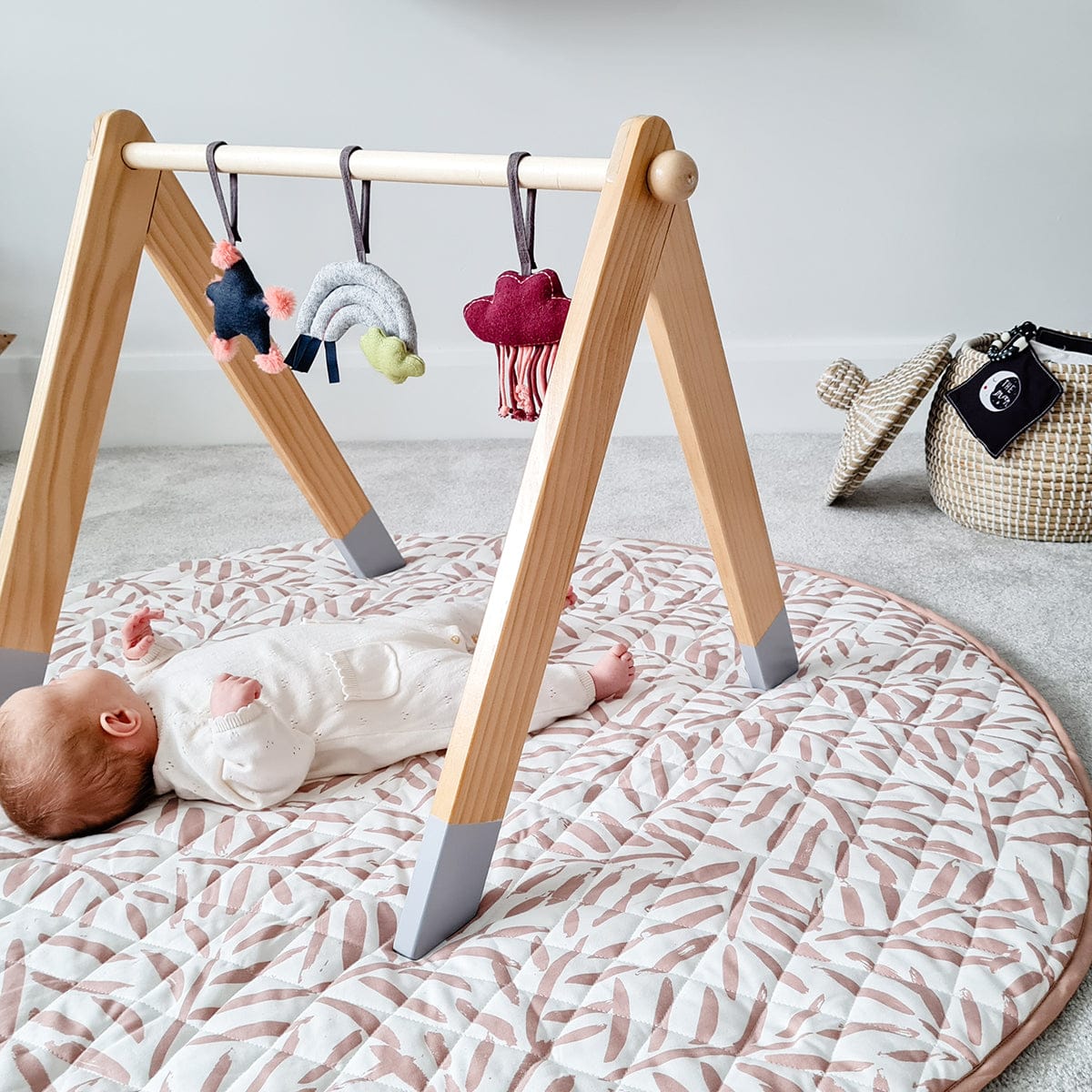 Toddlekind Quilted Cotton Reversible Playmat - Sea Shell - 4260620339119