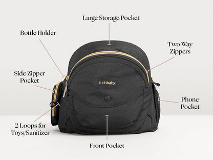 Tushbaby Hip Seat Carrier - Black / Gold - TB-BLACK-GOLD