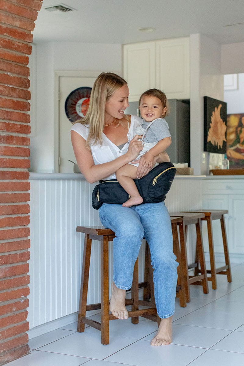 Tushbaby Hip Seat Carrier - Black / Gold - TB-BLACK-GOLD