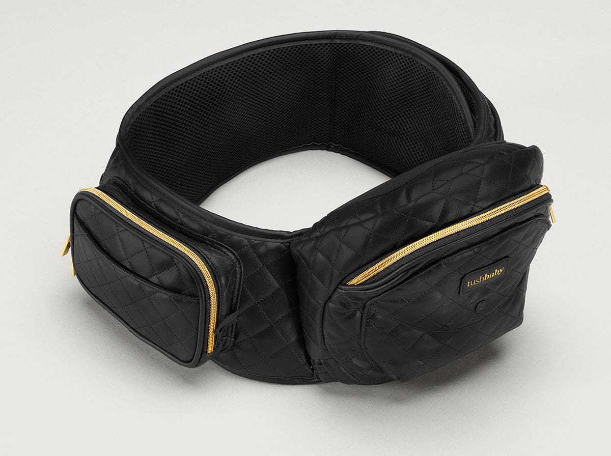 Tushbaby Hip Seat Carrier, Vegan Leather - Black - TB-VL-BLK