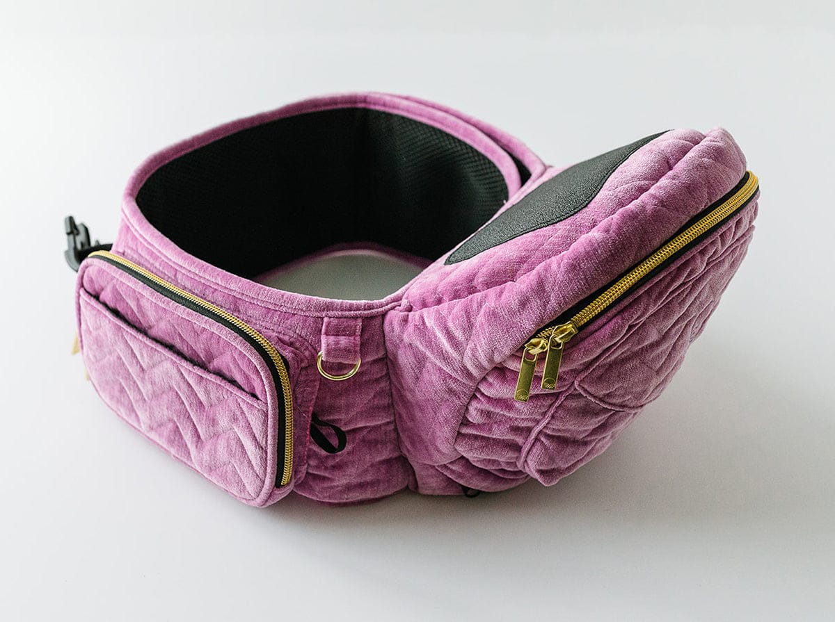 Tushbaby Hip Seat Carrier, Velvet - Orchid - TB-VELVET-ORCHID