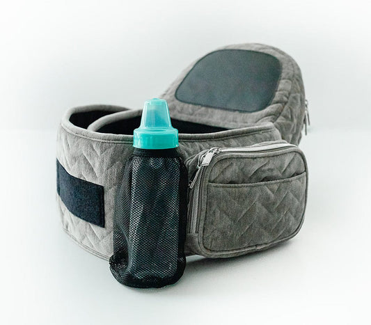 Tushbaby Hip Seat Carrier, Velvet - Silver - TB-VELVET-SILVE