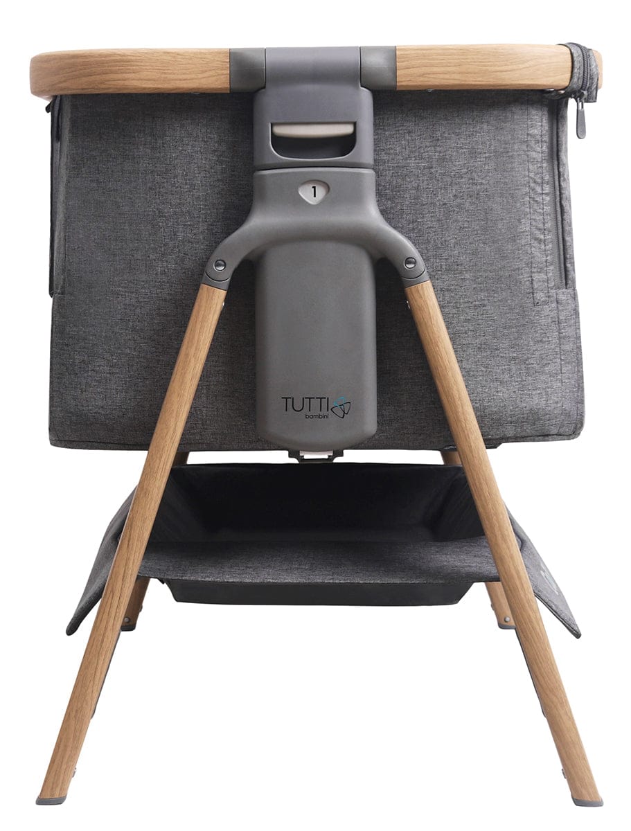 Tutti Bambini CoZee Air Bedside Crib - Oak / Charcoal - 211207-3590-USA