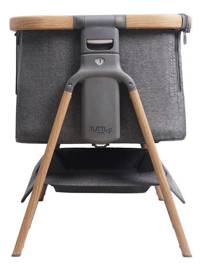 Tutti Bambini CoZee Air Bedside Crib - Oak / Charcoal - 211207-3590-USA
