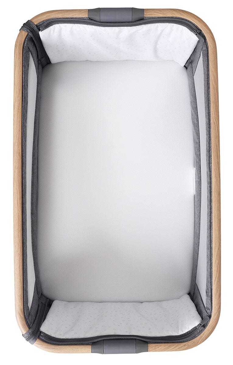 Tutti Bambini CoZee Air Bedside Crib - Oak / Charcoal - 211207-3590-USA