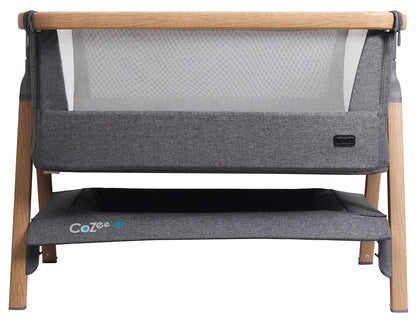 Tutti Bambini CoZee Air Bedside Crib - Oak / Charcoal - 211207-3590-USA