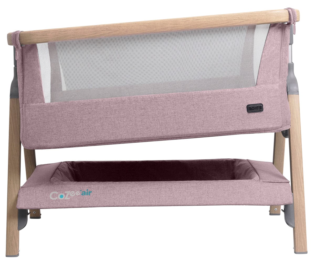 Tutti Bambini CoZee Air Bedside Crib - Oak / Light Pink - 211207-3553-USA
