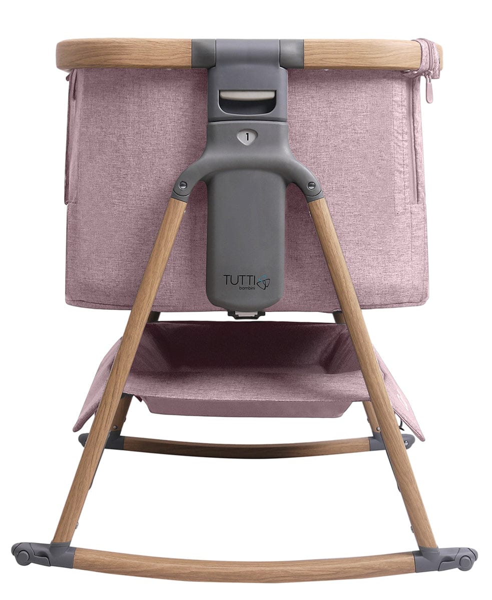 Tutti Bambini CoZee Air Bedside Crib - Oak / Light Pink - 211207-3553-USA