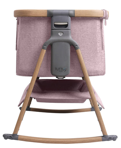 Tutti Bambini CoZee Air Bedside Crib - Oak / Light Pink - 211207-3553-USA