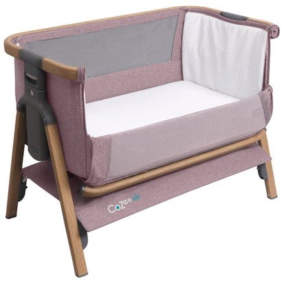 Tutti Bambini CoZee Air Bedside Crib - Oak / Light Pink - 211207-3553-USA