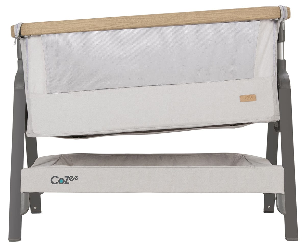 Tutti Bambini CoZee Bedside Crib - Oak / Sterling Silver - 211205-3596-USA