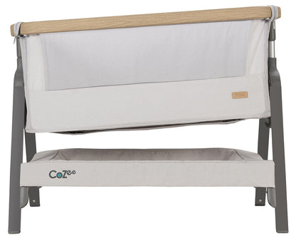 Tutti Bambini CoZee Bedside Crib - Oak / Sterling Silver - 211205-3596-USA
