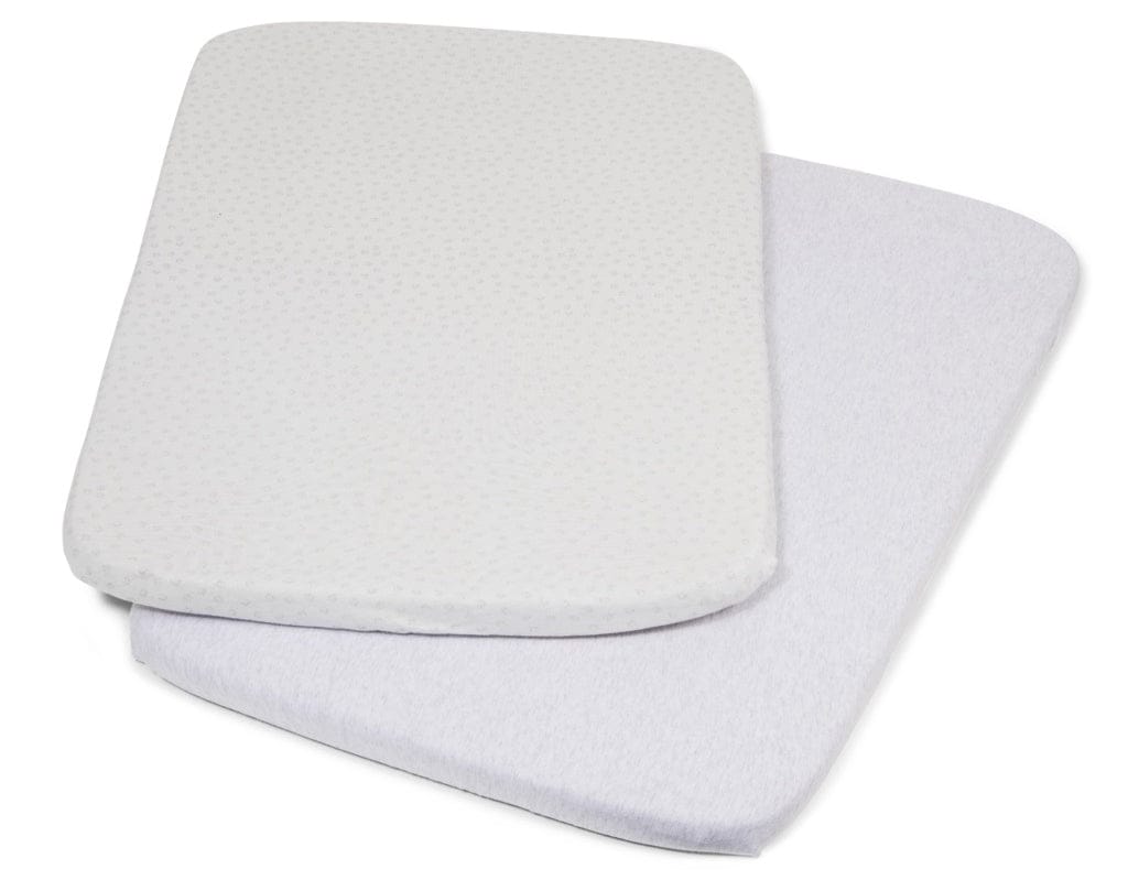 Tutti Bambini CoZee Fitted Sheets (2 Pack) - Grey / Cloud - 211215-9354