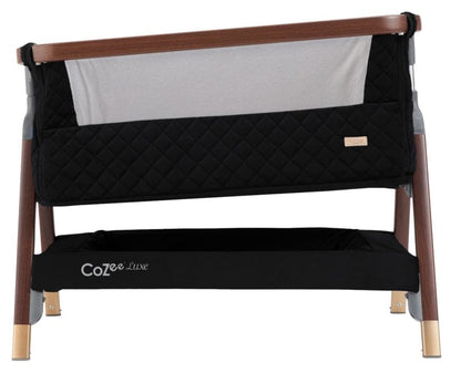 Tutti Bambini CoZee Luxe Bedside Crib - Walnut / Black