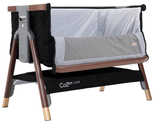 Tutti Bambini CoZee Luxe Bedside Crib - Walnut / Black