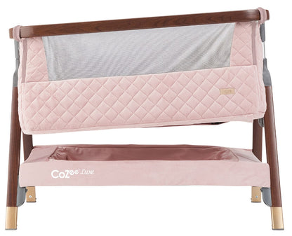 Tutti Bambini CoZee Luxe Bedside Crib - Walnut / Blush