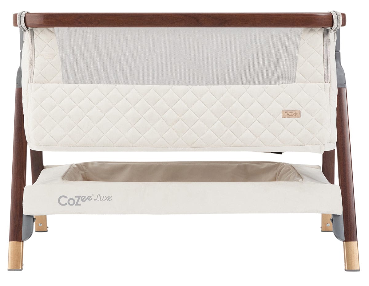 Tutti Bambini CoZee Luxe Bedside Crib - Walnut / Cream