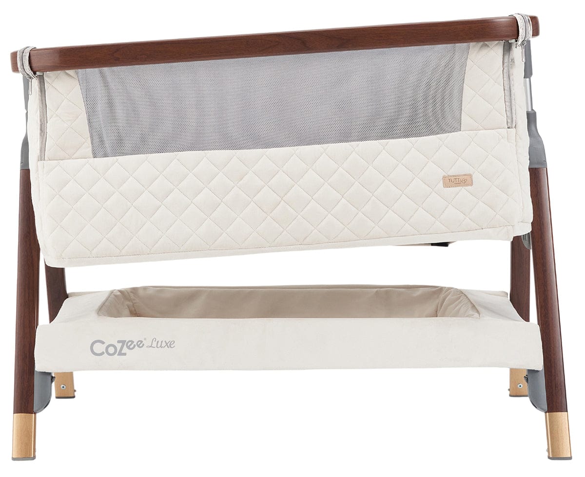 Tutti Bambini CoZee Luxe Bedside Crib - Walnut / Cream