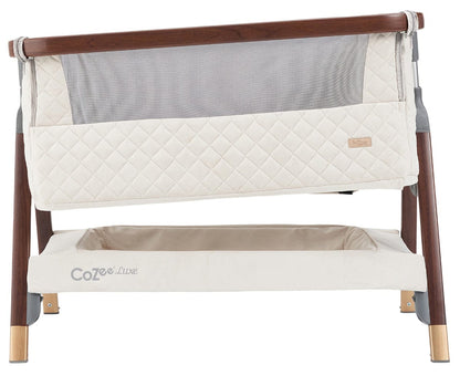 Tutti Bambini CoZee Luxe Bedside Crib - Walnut / Cream