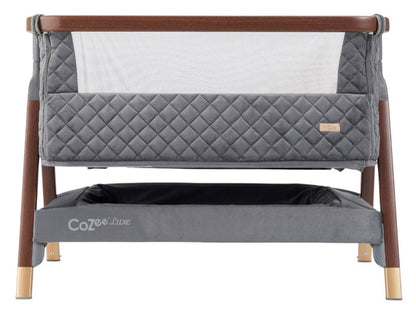Tutti Bambini CoZee Luxe Bedside Crib - Walnut / Slate