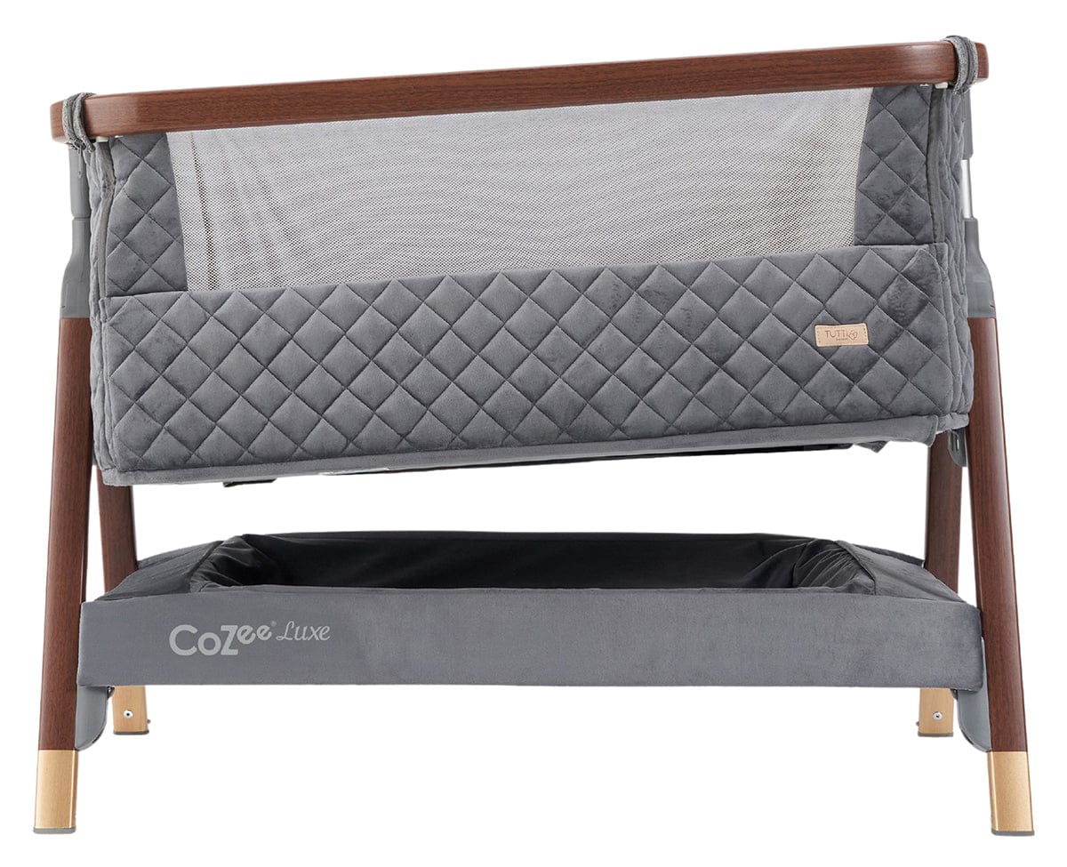 Tutti Bambini CoZee Luxe Bedside Crib - Walnut / Slate
