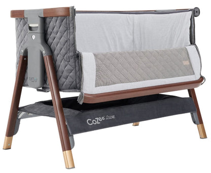 Tutti Bambini CoZee Luxe Bedside Crib - Walnut / Slate