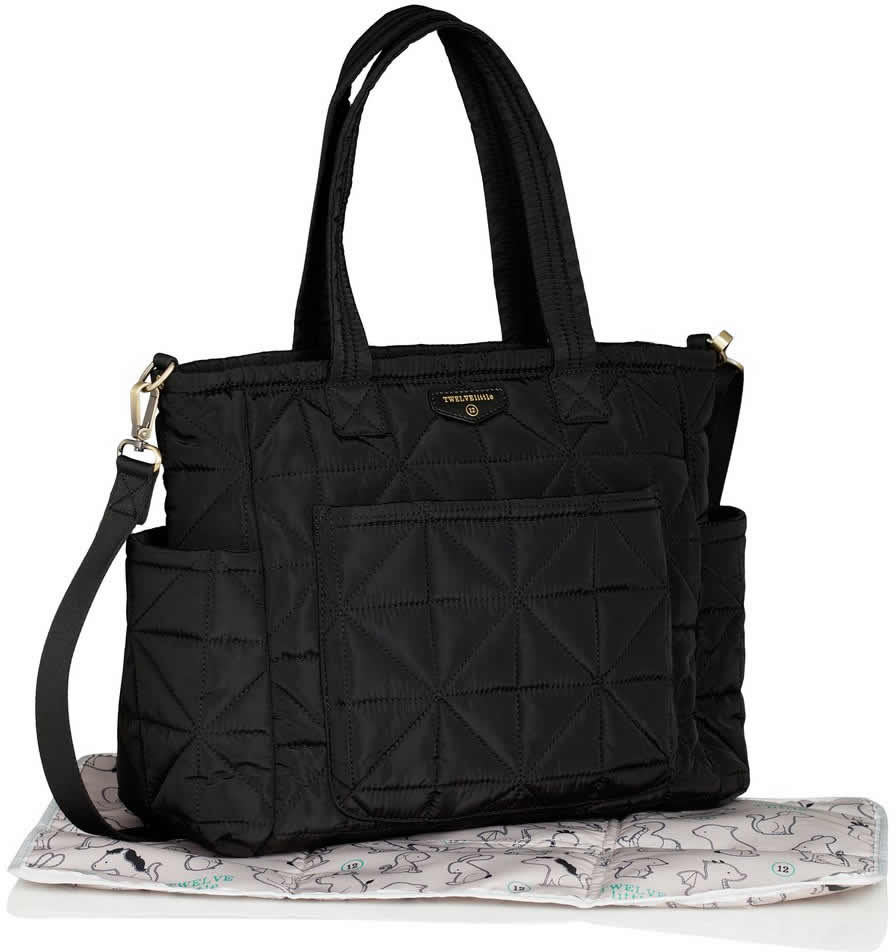 TWELVElittle Carry Love Tote Diaper Bag - Black - BG404BL