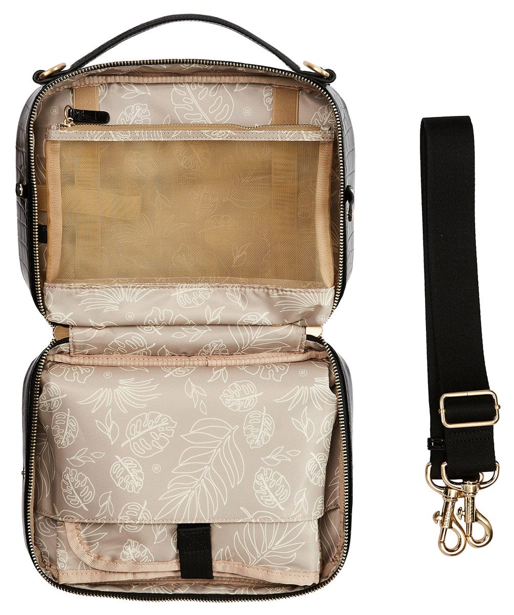 TWELVElittle Luxe Diaper Clutch - Black Croc