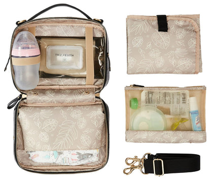 TWELVElittle Luxe Diaper Clutch - Black Croc