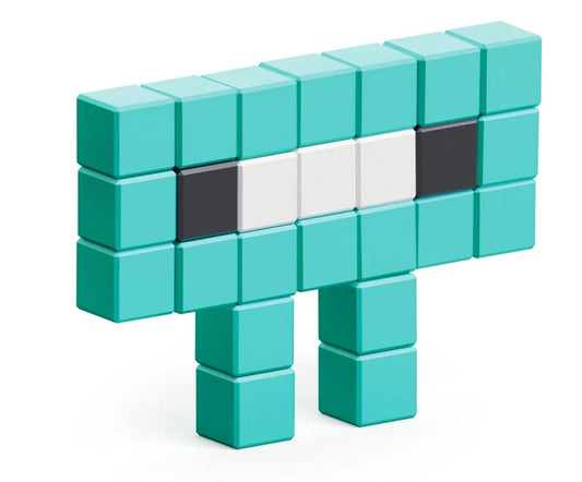 Ukidz PIXIO Mini Monster Frogz - 25 Magnetic Blocks in 3 Colors - 1050209