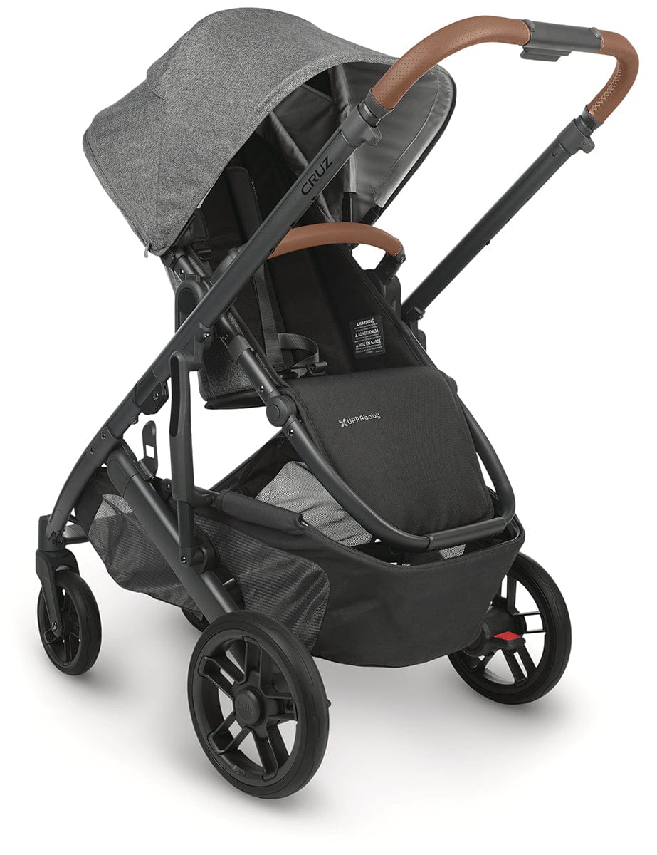UPPAbaby CRUZ V2 Stroller + Bassinet - Greyson (Charcoal Melange/Carbon/Saddle Leather)