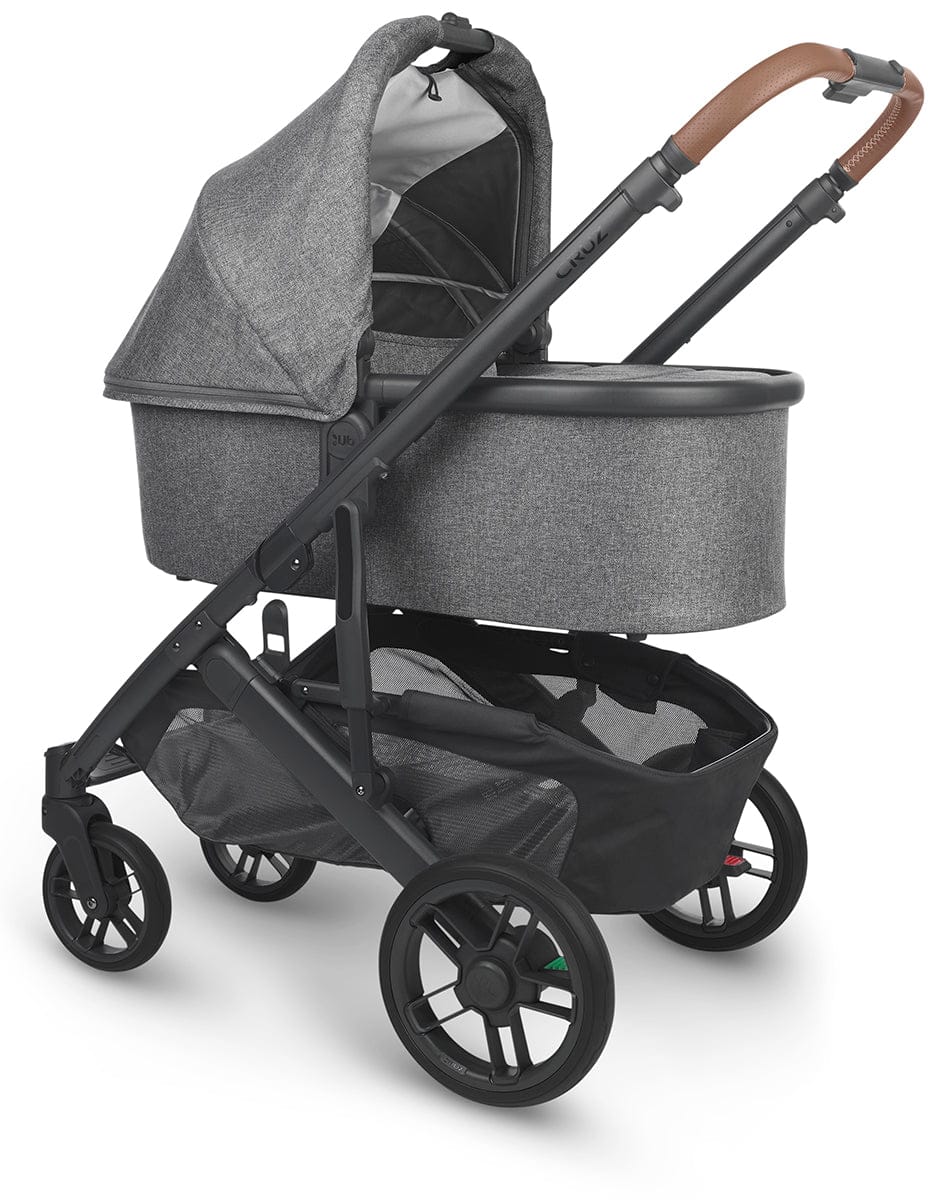UPPAbaby CRUZ V2 Stroller + Bassinet - Greyson (Charcoal Melange/Carbon/Saddle Leather)