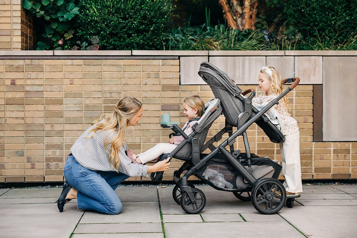 UPPAbaby VISTA V2 Twin Double Stroller Bundle with Rumble Seat V2+ - Lucy - TWINDBL-0320-VIS-US-LCY-RV2P
