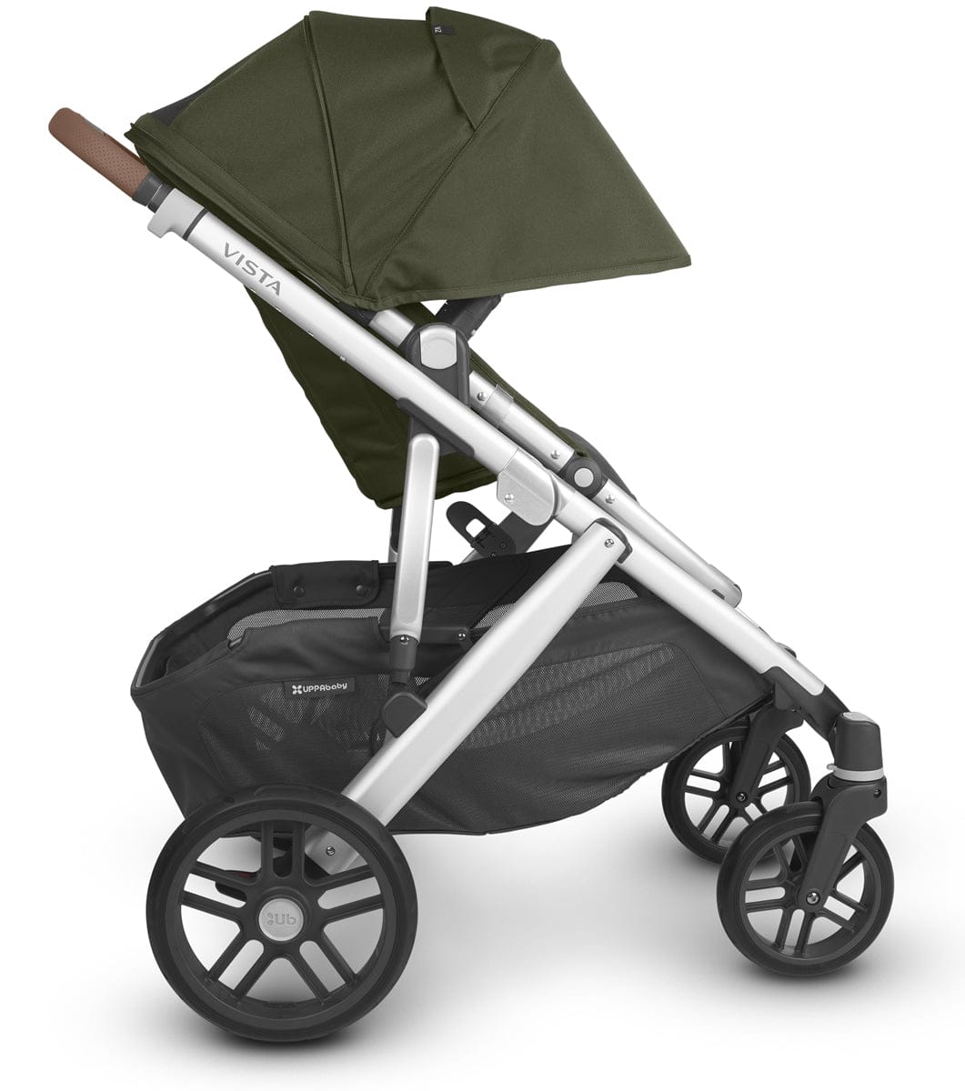 UPPAbaby Vista V2 Single-to-Double Stroller - Hazel (Olive/Silver/Saddle Leather)