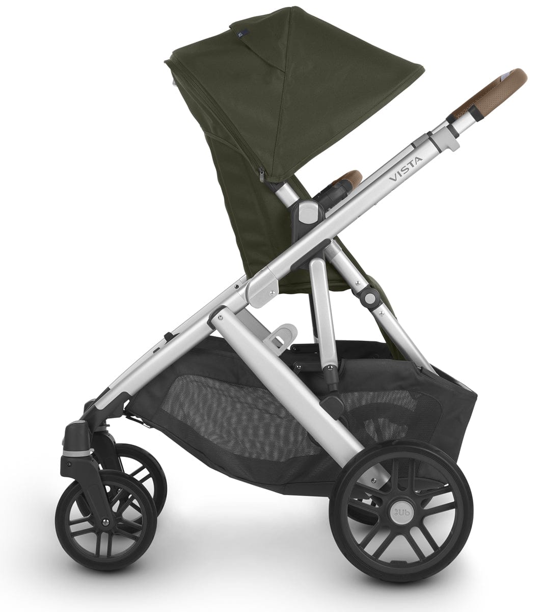 UPPAbaby Vista V2 Single-to-Double Stroller - Hazel (Olive/Silver/Saddle Leather)