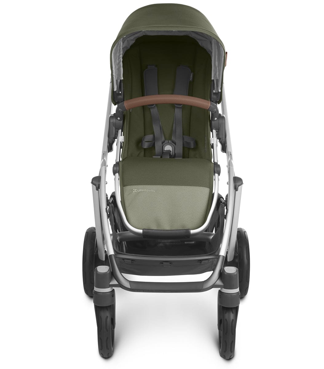 UPPAbaby Vista V2 Single-to-Double Stroller - Hazel (Olive/Silver/Saddle Leather)