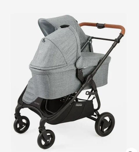 Valco 2025 Trend Duo Side by Side Double Stroller + Bassinet Bundle - Grey Marle / Grey Marle - N9938-N9936