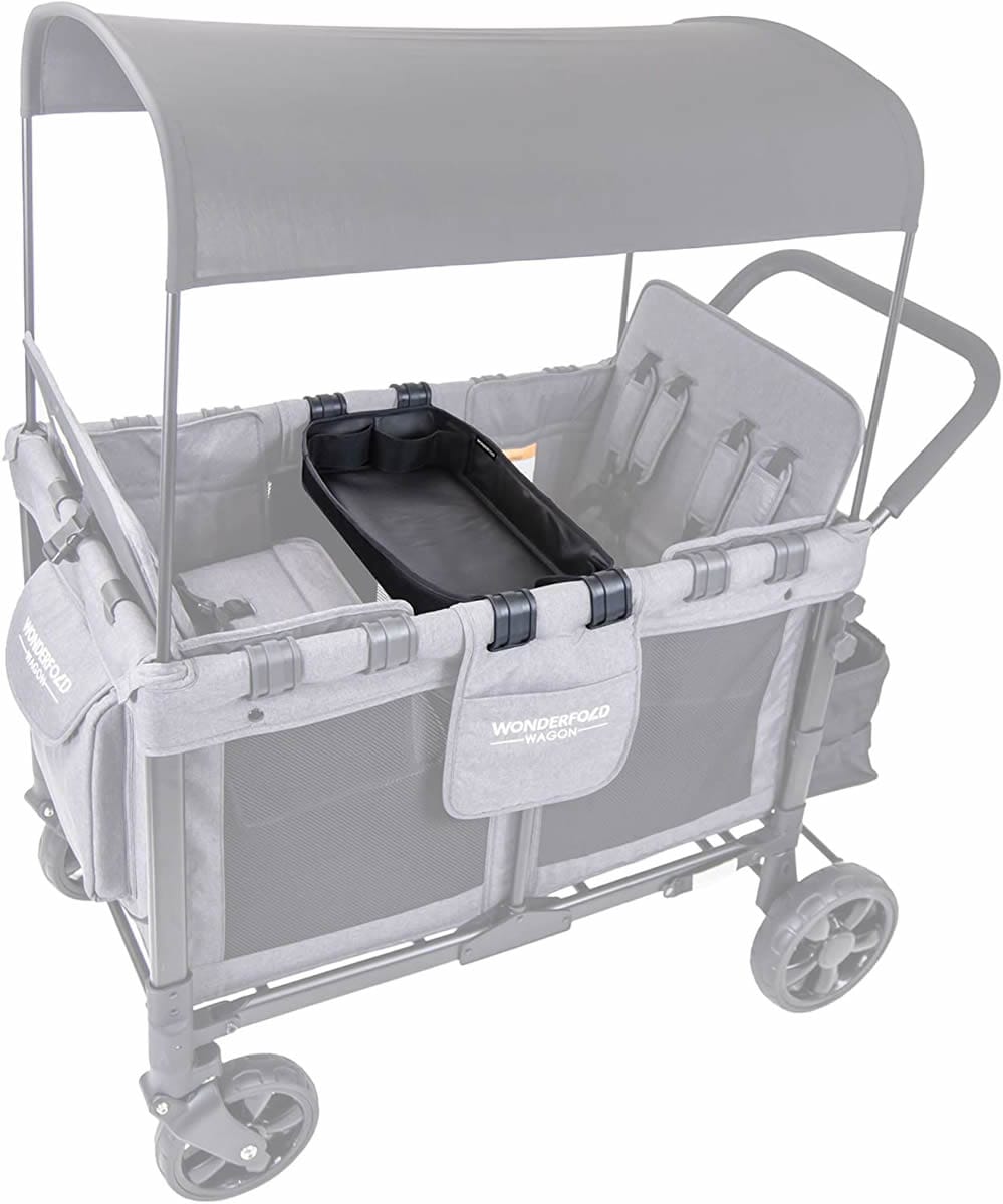 WonderFold W4 Double Sided Snack/Activity Tray with 4 Cup Holders