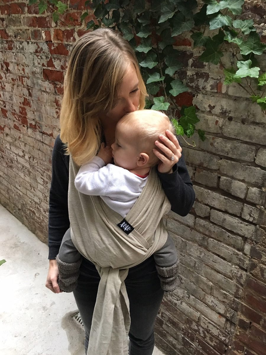 XOXO Buckle Wrap Baby Carrier, Eco2 Collection - Chai Tea Latte
