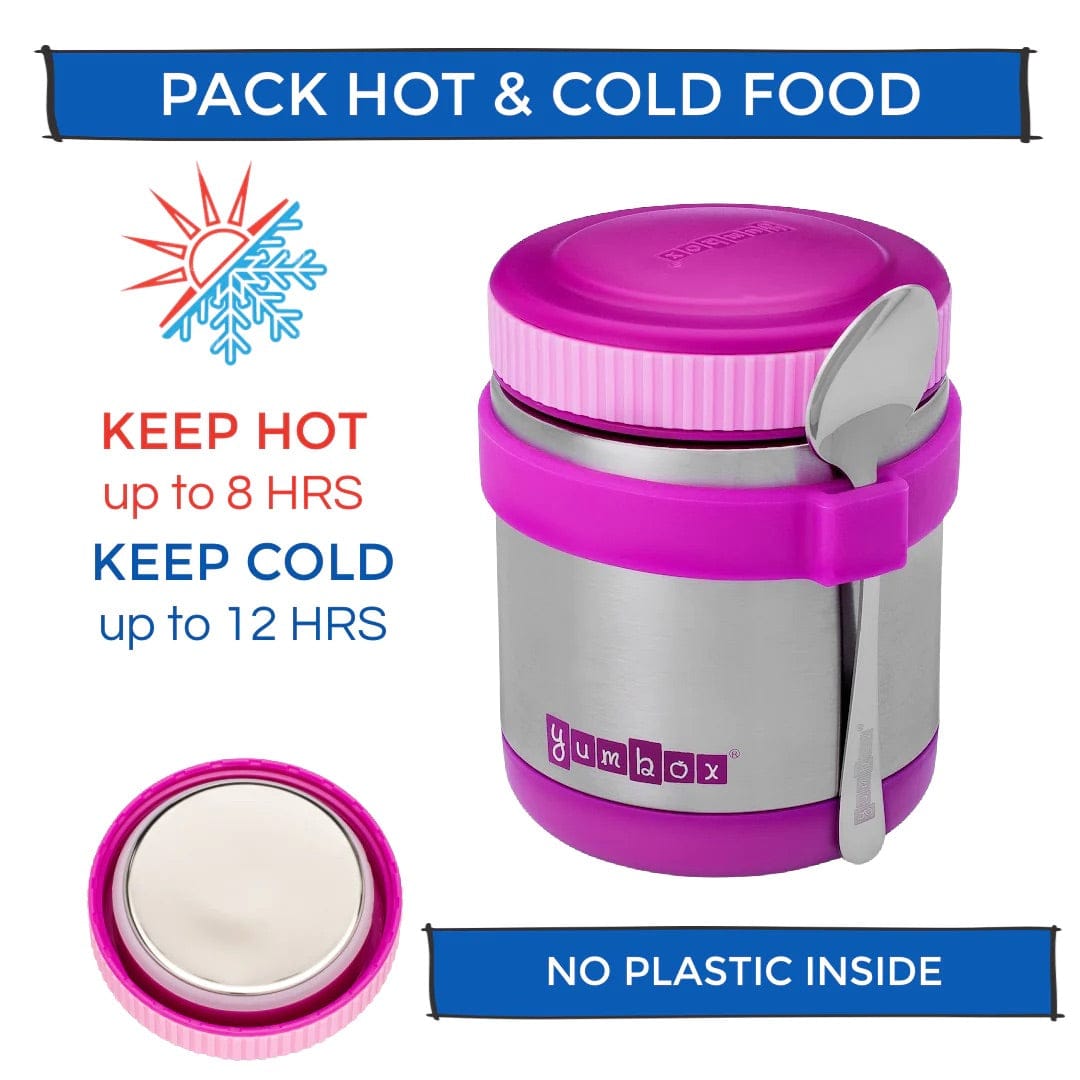 Yumbox Zuppa Stainless Steel Thermal Food Jar & Spoon, 14oz