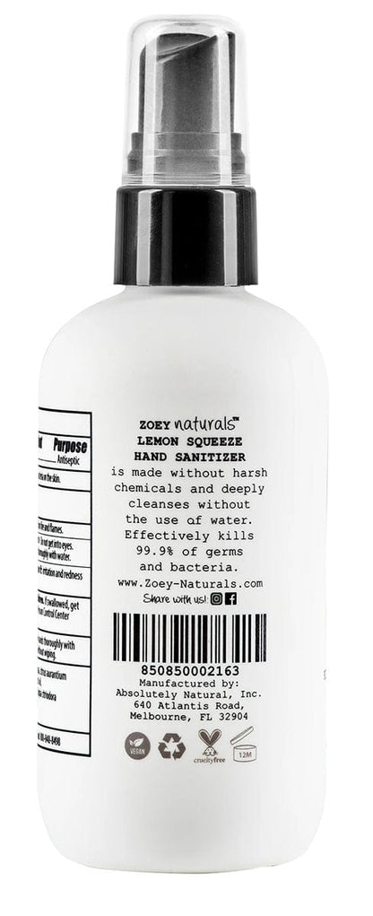 Zoey Naturals Hand Sanitizer - Lemon Squeeze - F-ZN-00216